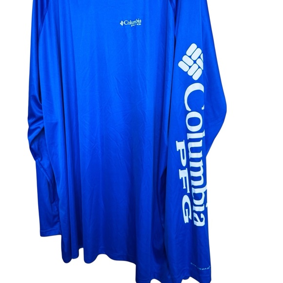 Columbia Terminal Tackle Hoodie Mens 5XT Blue PFG Omni-Shade Sun Shirt 50 UPF - Picture 7 of 9